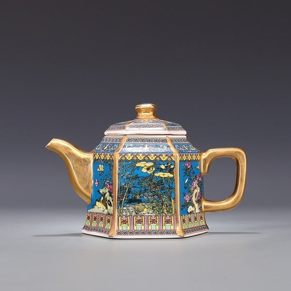 Jingdezhen Enamel Gold Teapot-ToShay.org