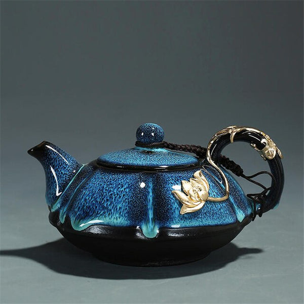 Gilt Silver Dragon Teapot-ToShay.org