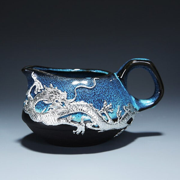 Dragon Gilt Silver Teapot-ToShay.org