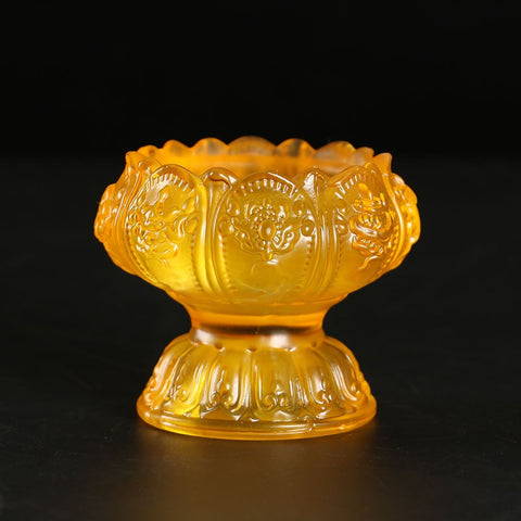 Coloured Glass Butter Lamp-ToShay.org
