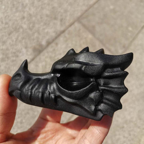 Black Obsidian Dragon Head-ToShay.org