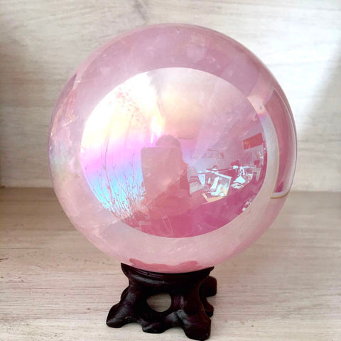 Pink Powder Rose Quartz Ball-ToShay.org