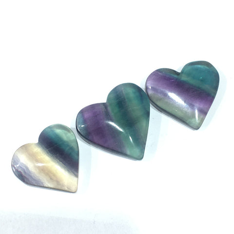 Purple Stripe Fluorite Crystal Heart-ToShay.org