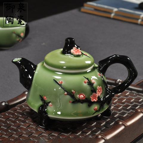 Plum Celadon Teapot-ToShay.org