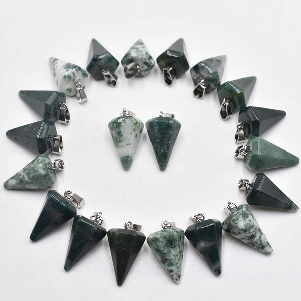 Mixed Crystal Cone Pendants-ToShay.org