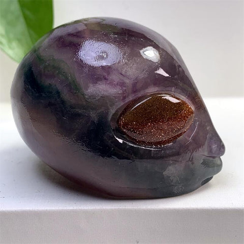 Purple Fluorite Alien Skull-ToShay.org