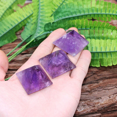 Purple Amethyst Quartz Crystal Pyramid-ToShay.org