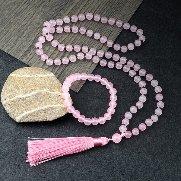 Pink Spar Tassel Bracelet-ToShay.org