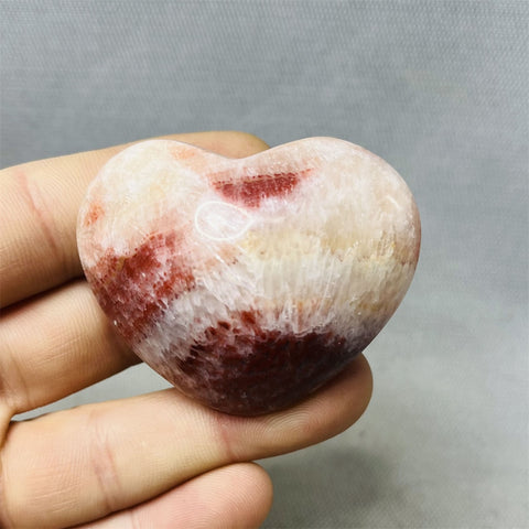 Pink Rhodochrosite Crystal Hearts-ToShay.org