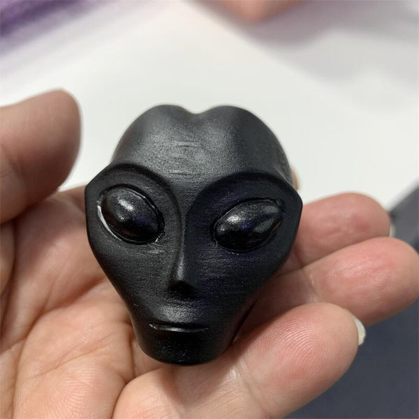 Black Obsidian Alien Skull-ToShay.org