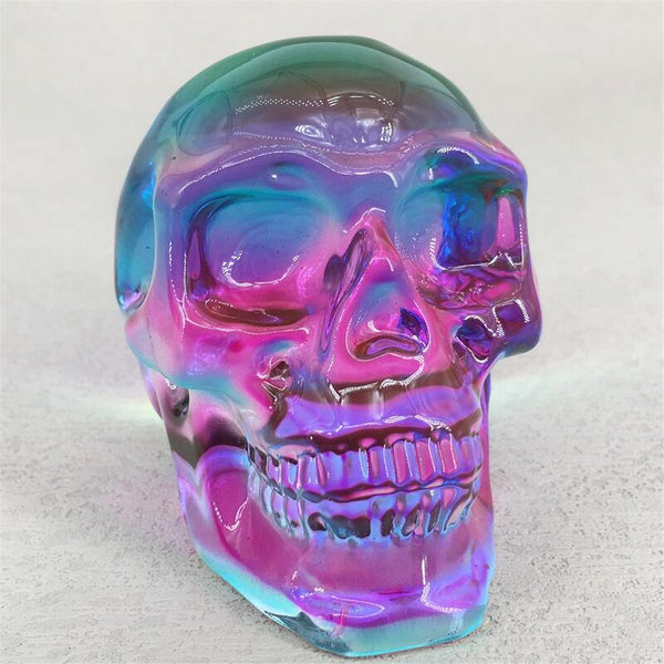 Rainbow Aura Melting Crystal Skull-ToShay.org