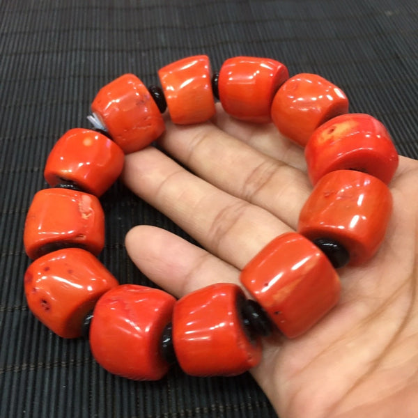 Red Coral Bead Bracelet-ToShay.org