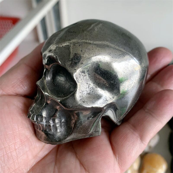 Silver Pyrite Skull-ToShay.org