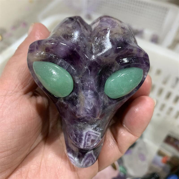 Purple Dream Amethyst Alien Skull-ToShay.org