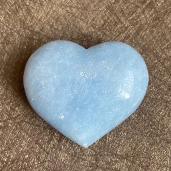 Blue Celestite Crystal Hearts-ToShay.org