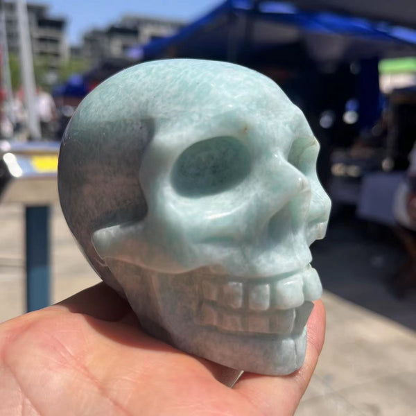 Blue Amazonite Skull-ToShay.org