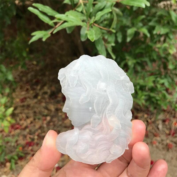 White Selenite Medusa-ToShay.org