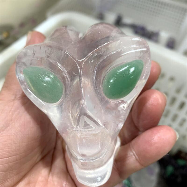 Clear Crystal Alien Skull-ToShay.org