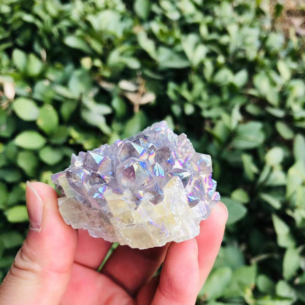 Purple Aura Amethyst Crystal Cluster-ToShay.org