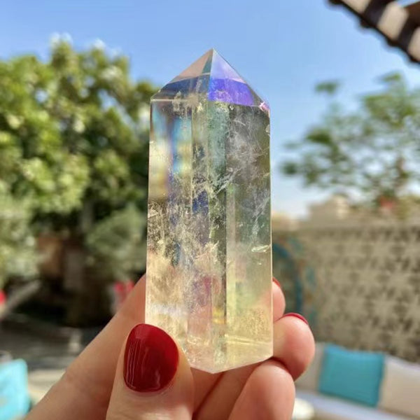 Clear Rainbow Quartz Crystal Wands-ToShay.org