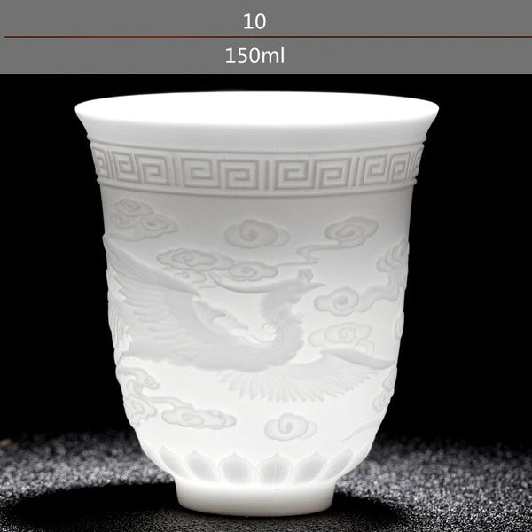 White Porcelain Tea Cup-ToShay.org