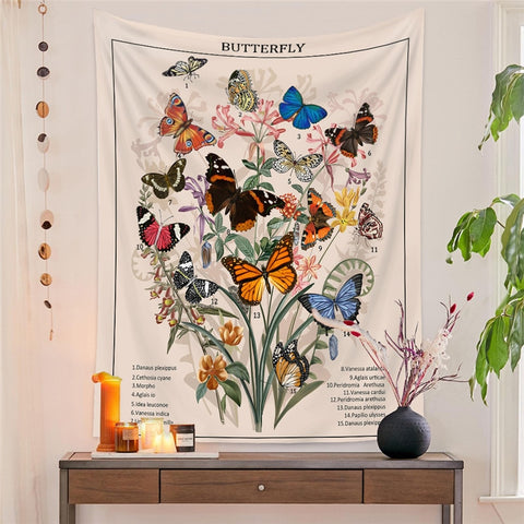Flower Butterfly Tapestry-ToShay.org