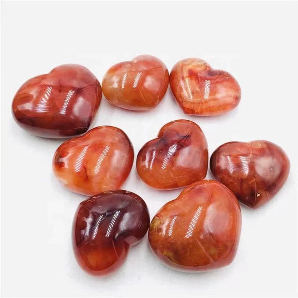 Red Agate Carnelian Hearts-ToShay.org