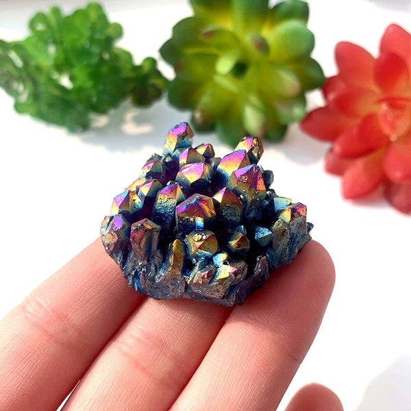 Rainbow Aura Bismuth Crystal Cluster-ToShay.org