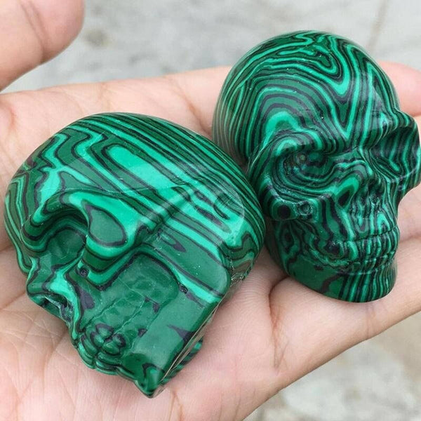 Green Malachite Skull-ToShay.org