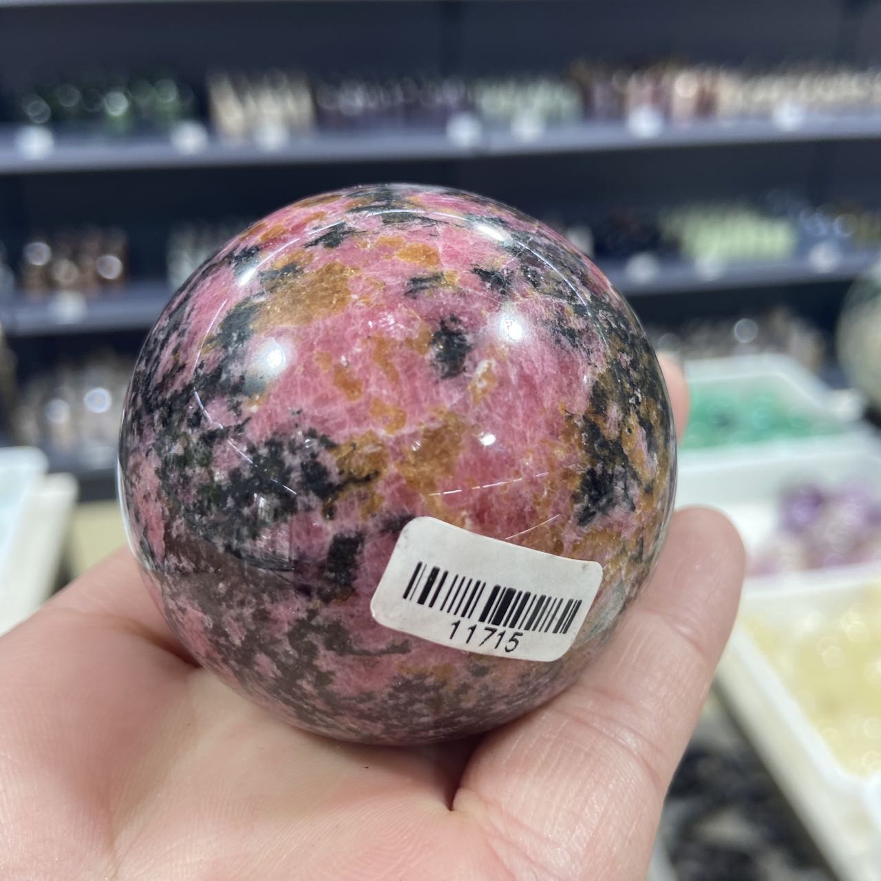 Pink Rhodonite Stone Ball-ToShay.org