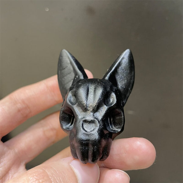 Black Obsidian Bat Head-ToShay.org
