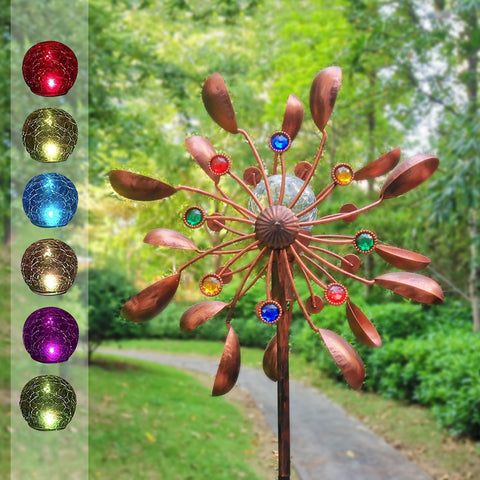 Jewel Cup Solar Wind Spinner-ToShay.org
