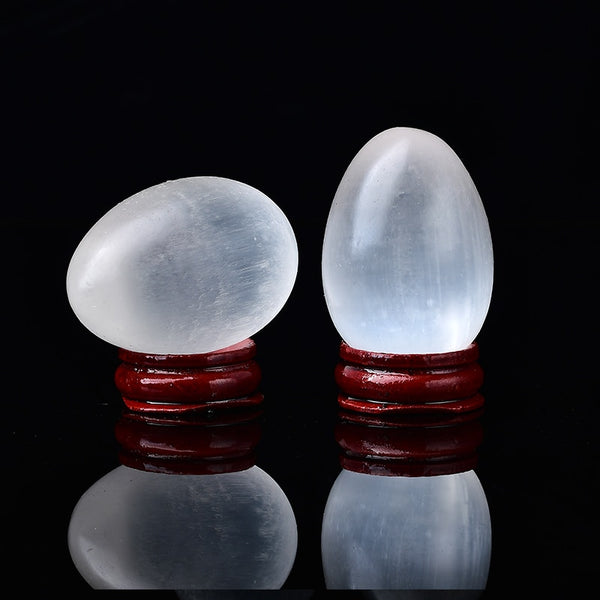 White Selenite Egg-ToShay.org