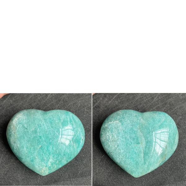 Blue Amazonite Crystal Hearts-ToShay.org