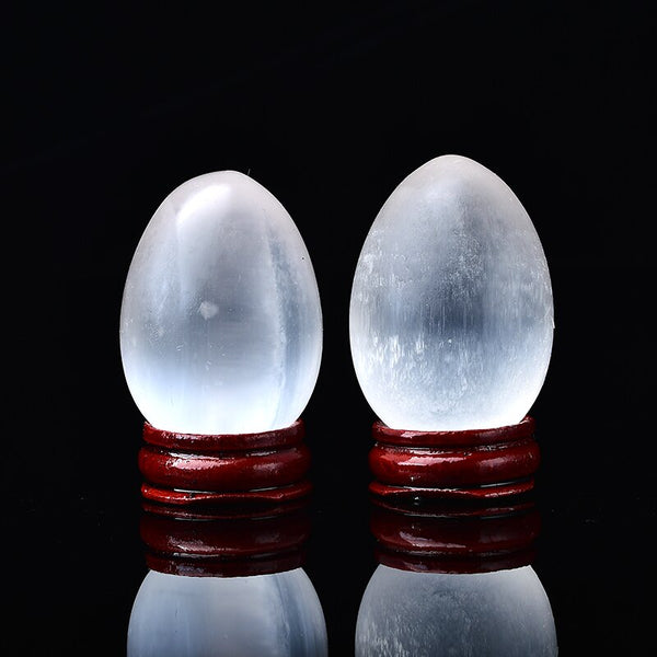 White Selenite Egg-ToShay.org