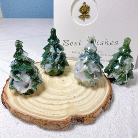 Green Moss Agate Pine Tree-ToShay.org