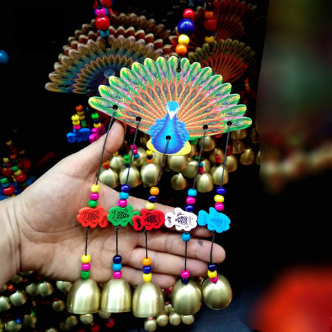 Peacock Copper Wind Bells-ToShay.org