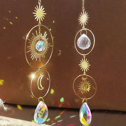 Sun Moon Crystal Sun Catcher-ToShay.org