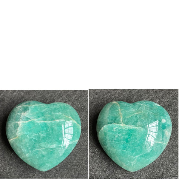 Blue Amazonite Crystal Hearts-ToShay.org