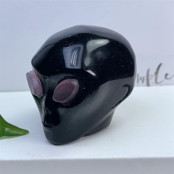 Black Obsidian Alien Skull-ToShay.org