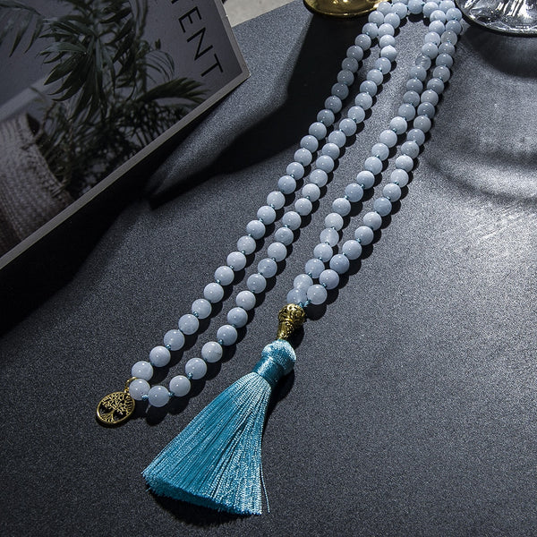 Blue Chalcedony Mala Beads-ToShay.org