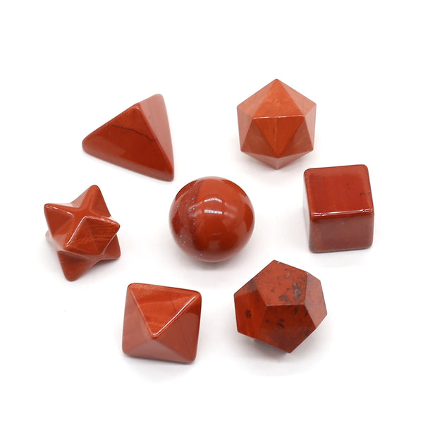 Red Jasper Platonic Solids-ToShay.org
