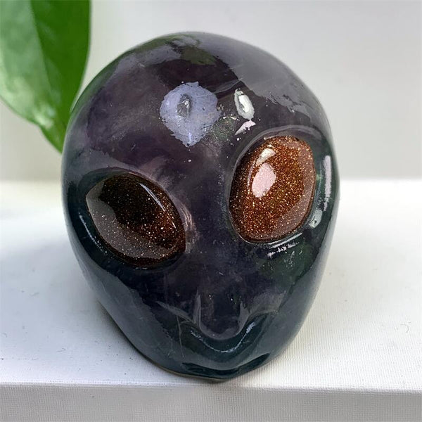 Purple Fluorite Alien Skull-ToShay.org