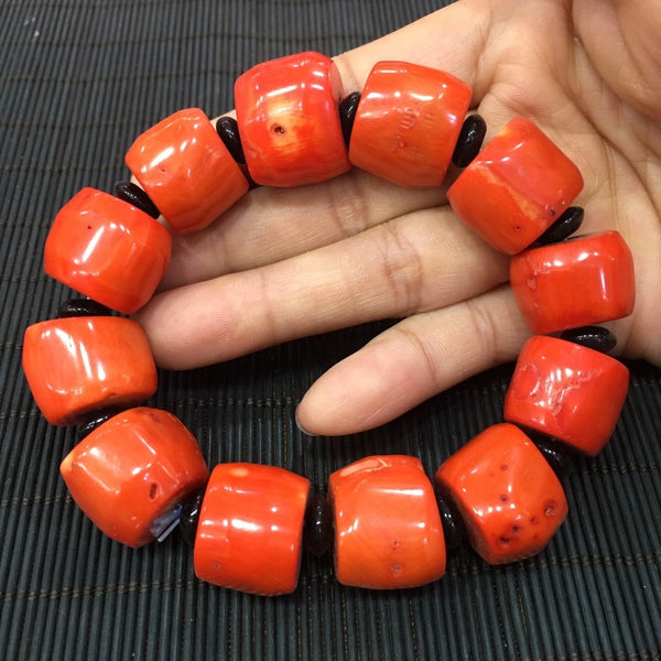 Red Coral Bead Bracelet-ToShay.org