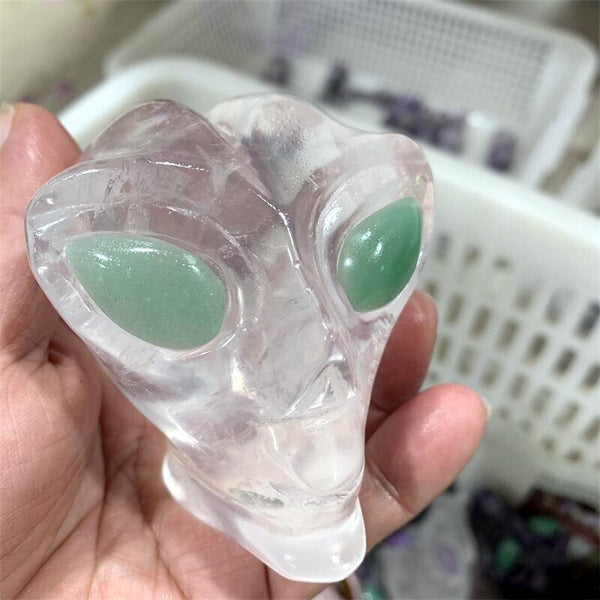 Clear Crystal Alien Skull-ToShay.org