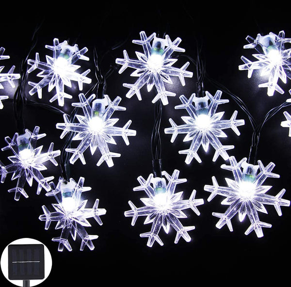 Snowflake Solar String Lights-ToShay.org
