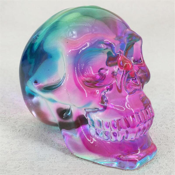 Rainbow Aura Melting Crystal Skull-ToShay.org