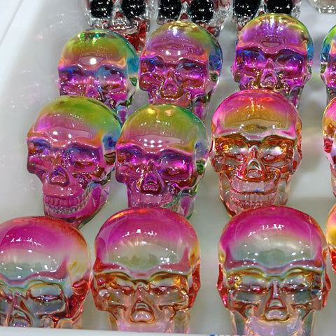 Mixed Aura Crystal Skull-ToShay.org