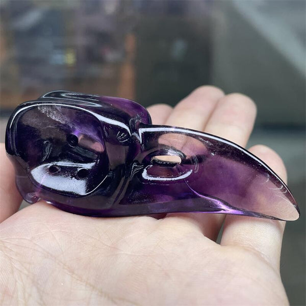 Purple Fluorite Raven Skulls-ToShay.org