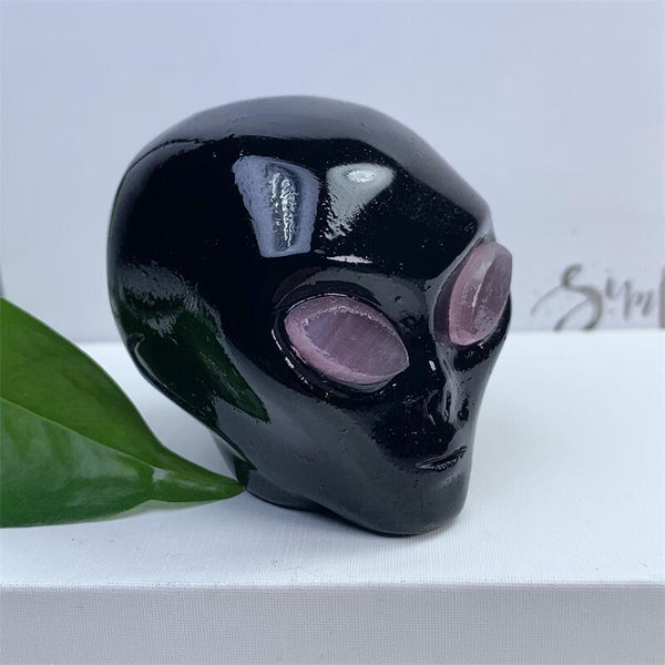 Black Obsidian Alien Skull-ToShay.org